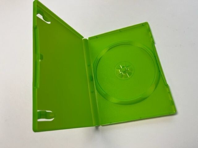 100 14MM NEW HIGH QUALITY SINGLE DVD CASE SOLID GREEN BL73