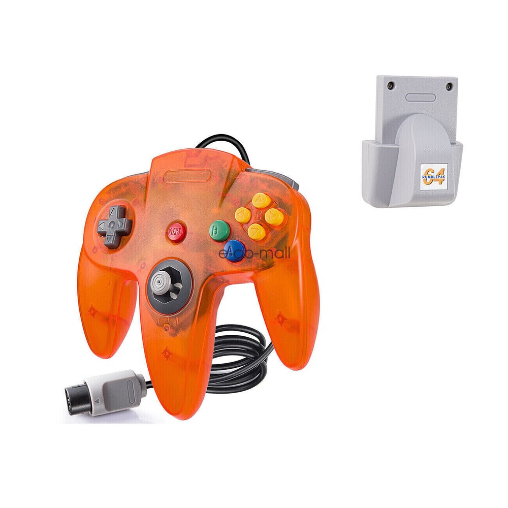 Classic N64 Wired Controller Joystick for Nintendo 64 Console/ Cable/Rumble Pak