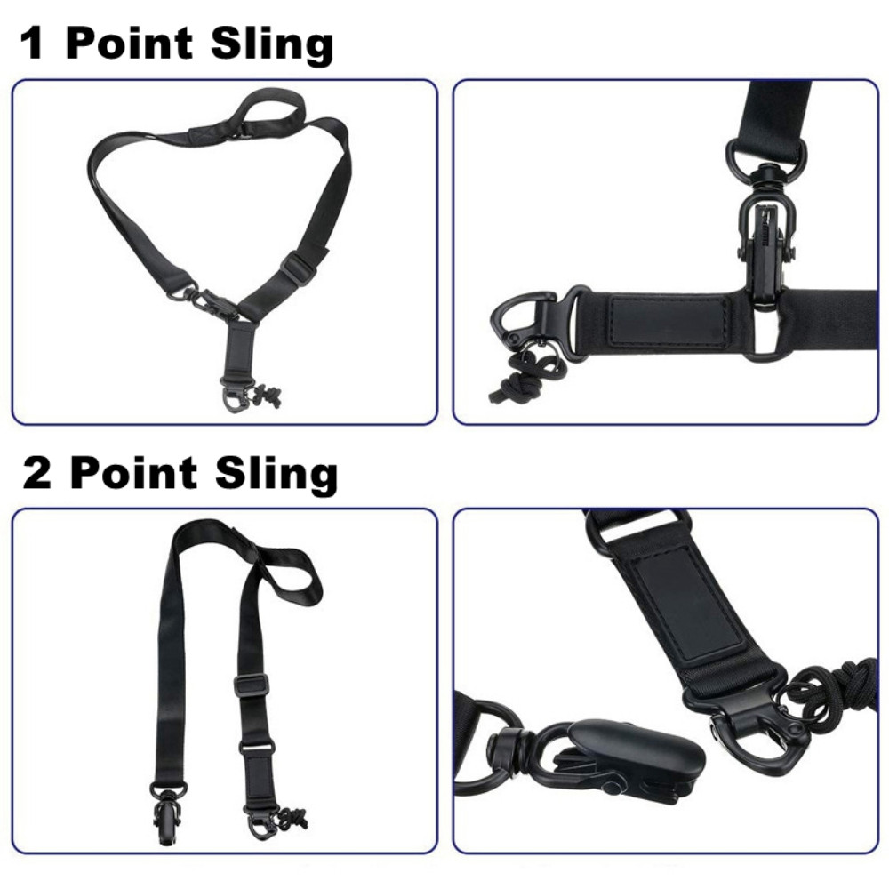 MS2 Tactical Khaki 2 Points Multi-Mission Rifle Sling Gun Strap System Mount Set