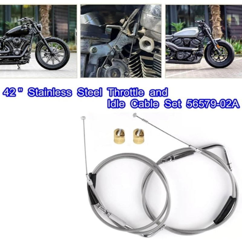 Replacement Accessories Stainless Steel Idle Cable for Davidson FXST FLST