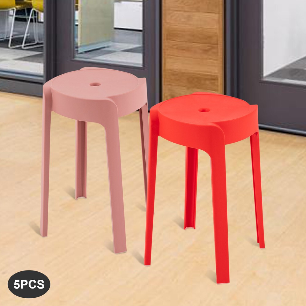 Plastic Stool Thickened Household Stacking Dining Table Round Stool High Stool