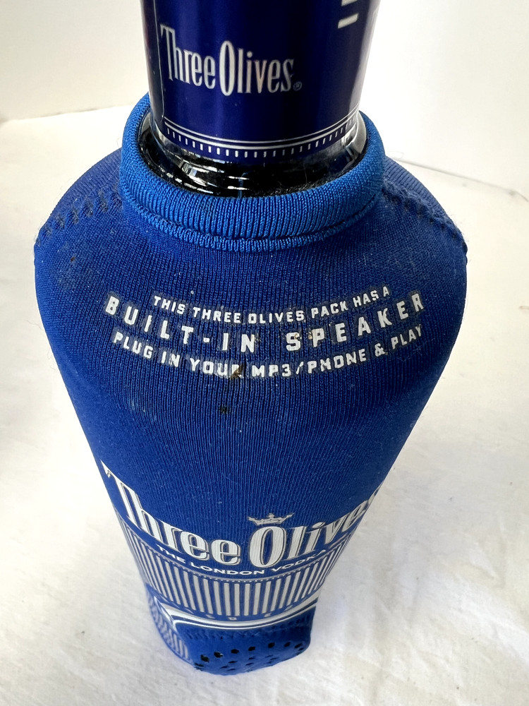 Three Olives Vodka Limited Edition Speaker Pack Bottle Cover 2013 Empty Bottle