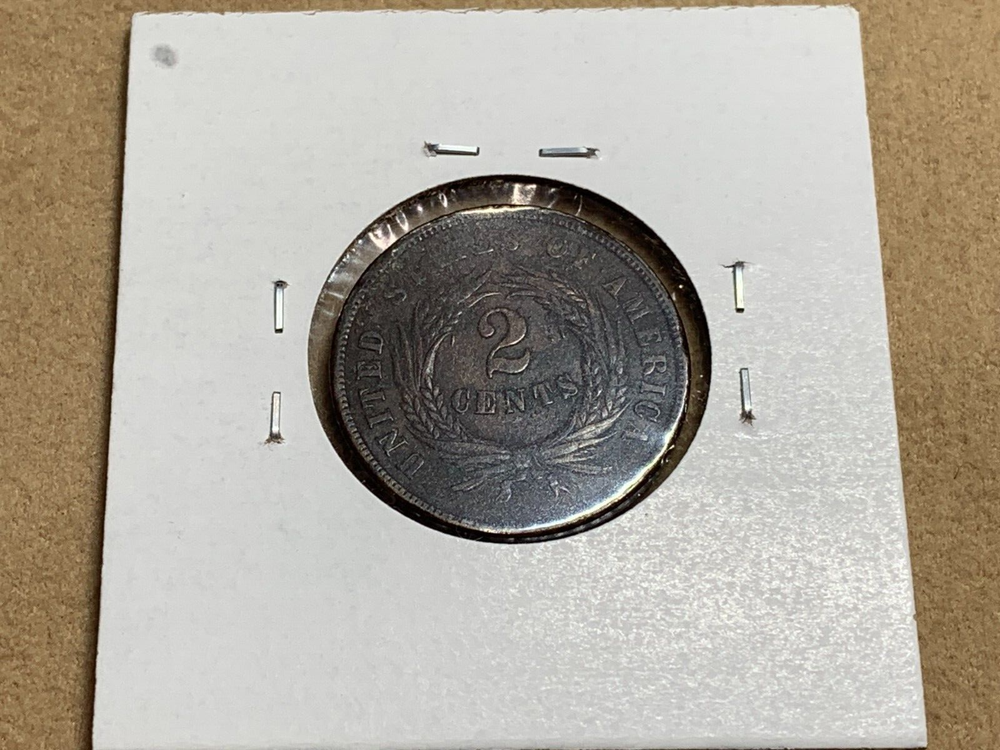 1865 Two Cent Piece VF/XF Environmental