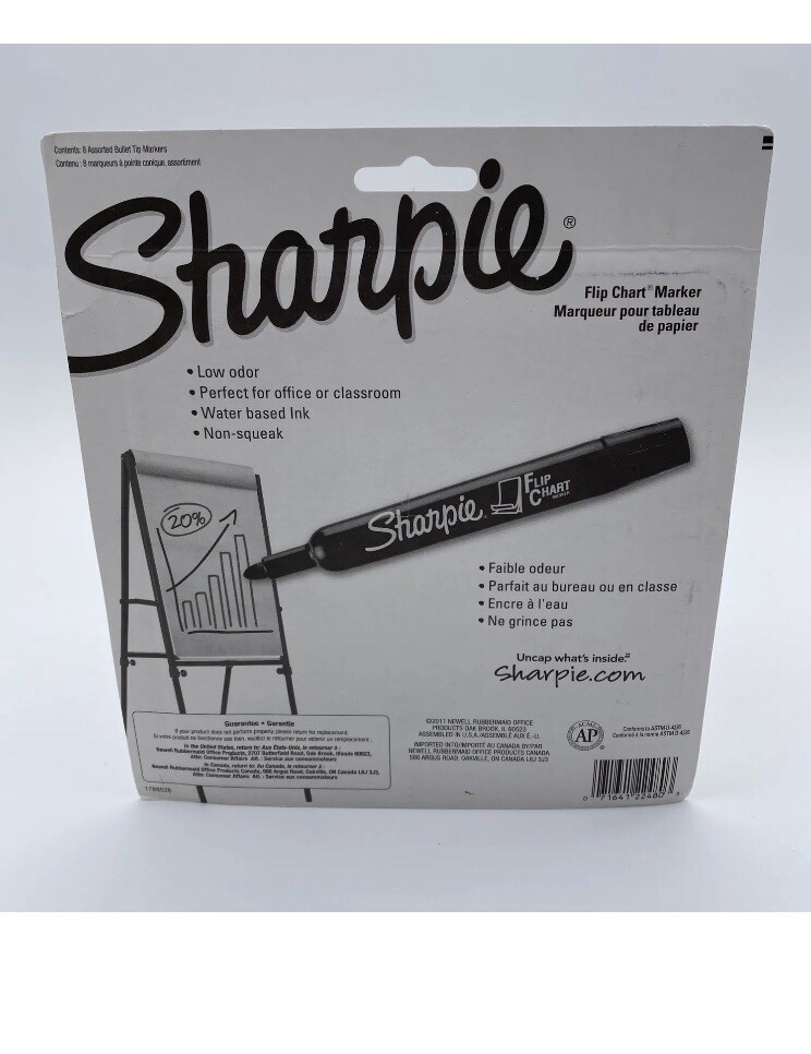 Sharpie Flip Chart Markers 8 Pack with Bullet Tip