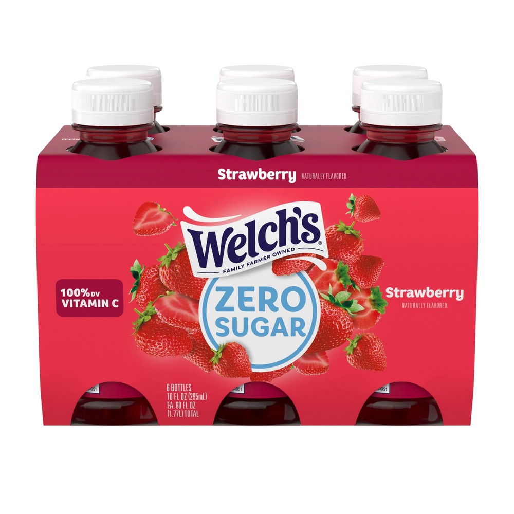 Welch’s Strawberry Zero Sugar Beverage 10 fl oz Bottle