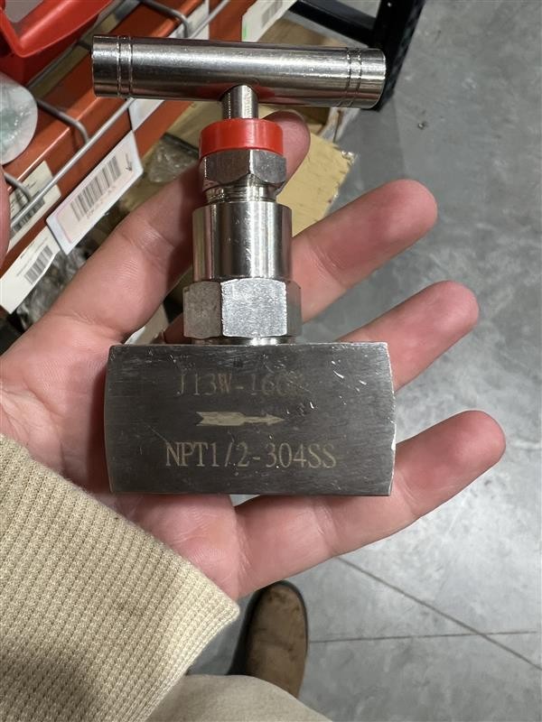 Stainless Steel Panel Mount Needle Valve - 1/2"