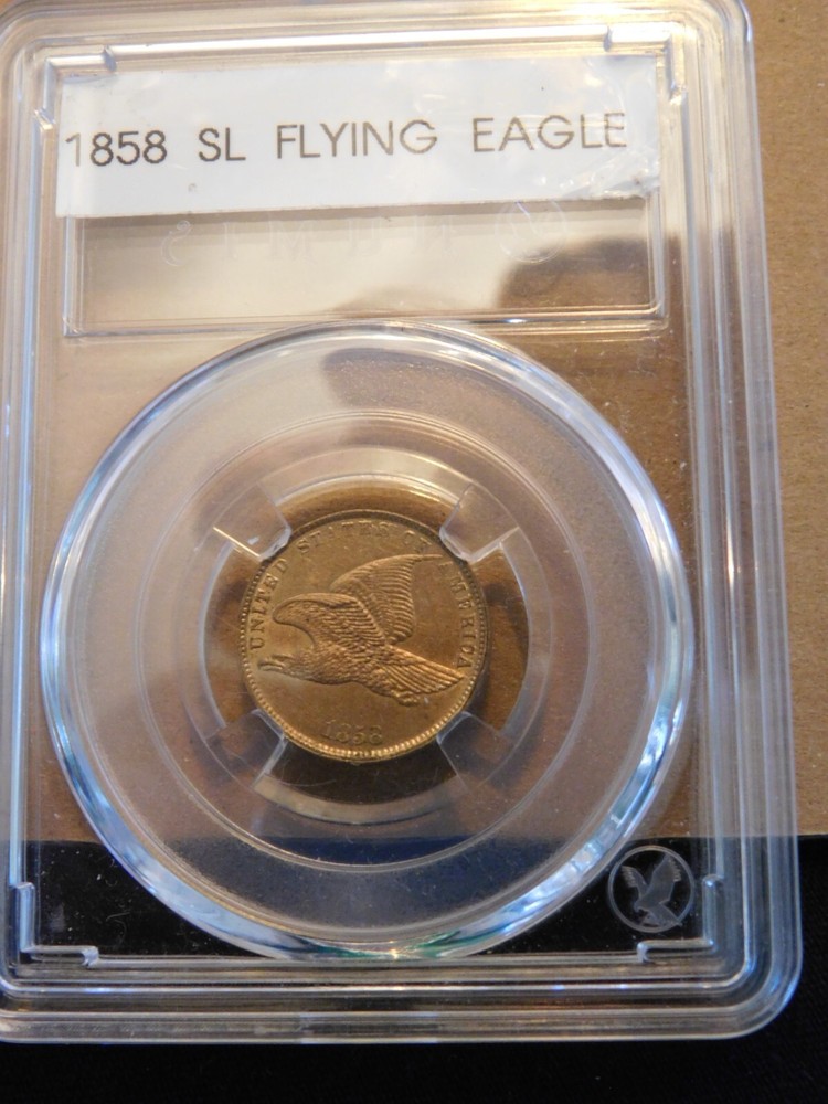 1858 FLYING EAGLE CENT SMALL LETTERS ( UNCIRCULATED )