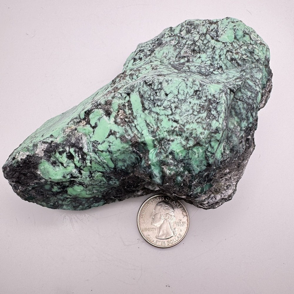 Natural Variscite 406 Grams Green Solid And Hard Great Looking Matrix