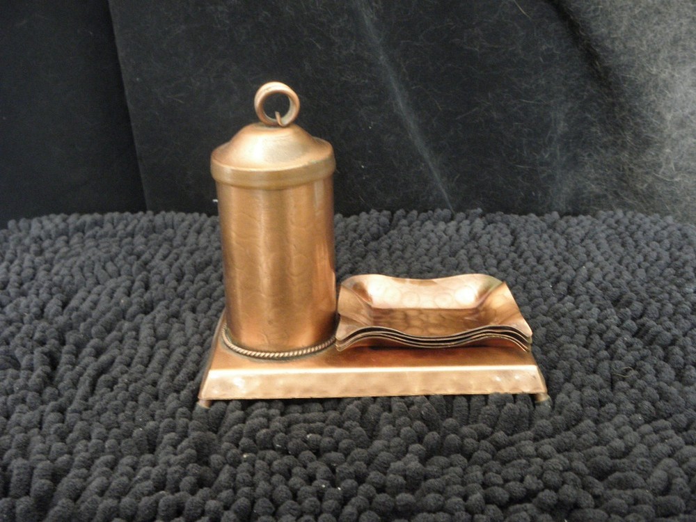 Vintage Gregorian Copper # 515 Tabletop cigarette holder