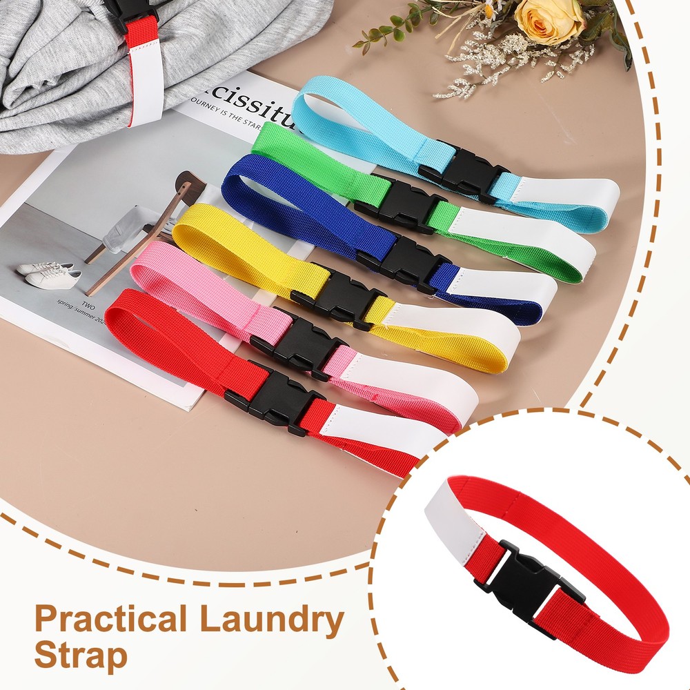 4 Pcs Multipurpose Laundry Strap with Buckle, Red
