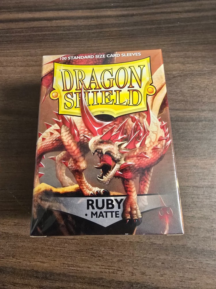 Matte Ruby 100 ct Dragon Shield Sleeves Standard Size
