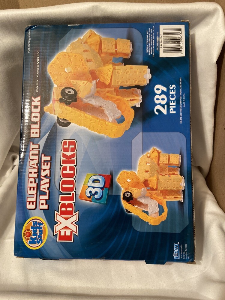 Kids Stuff Exblocks Elephant Block 3D 289 Pieces Play Set