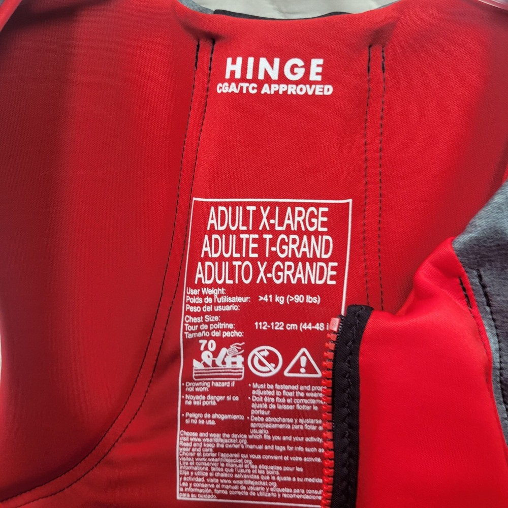 Liquid Force Hinge Classic CGA (Black/Red) Life Jacket XL