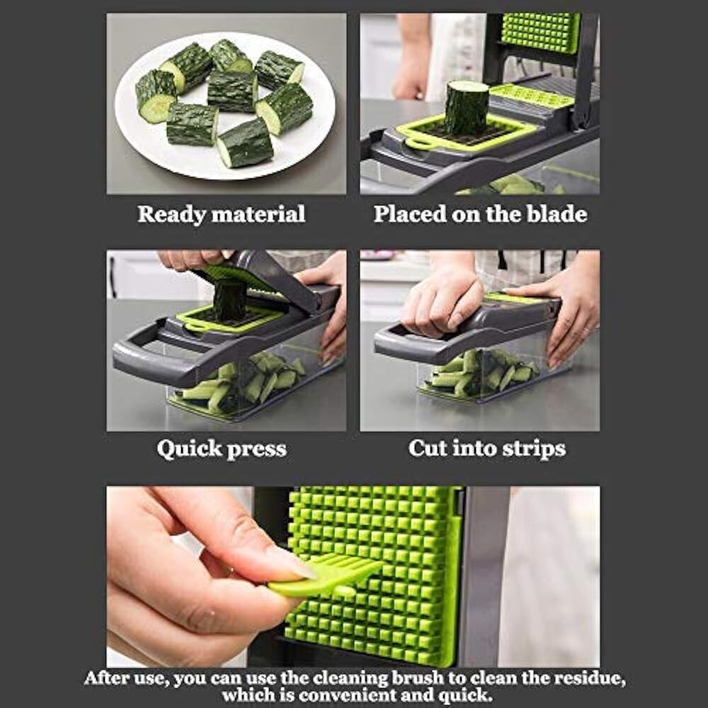 Cutter Chopper Vegetable and Fruit Slicer Pro 12 In 1 Multi Function Mandoline