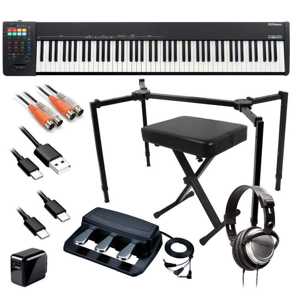 Roland A-88MKII MIDI Keyboard Controller STUDIO RIG