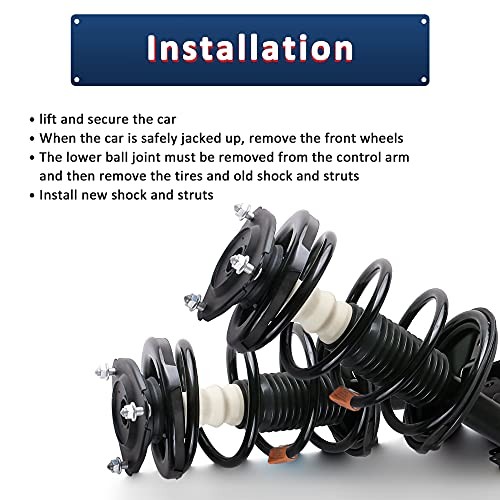 Front Complete Struts Spring Front Struts(Set of 2) 2008-2010 I Chrysler Town