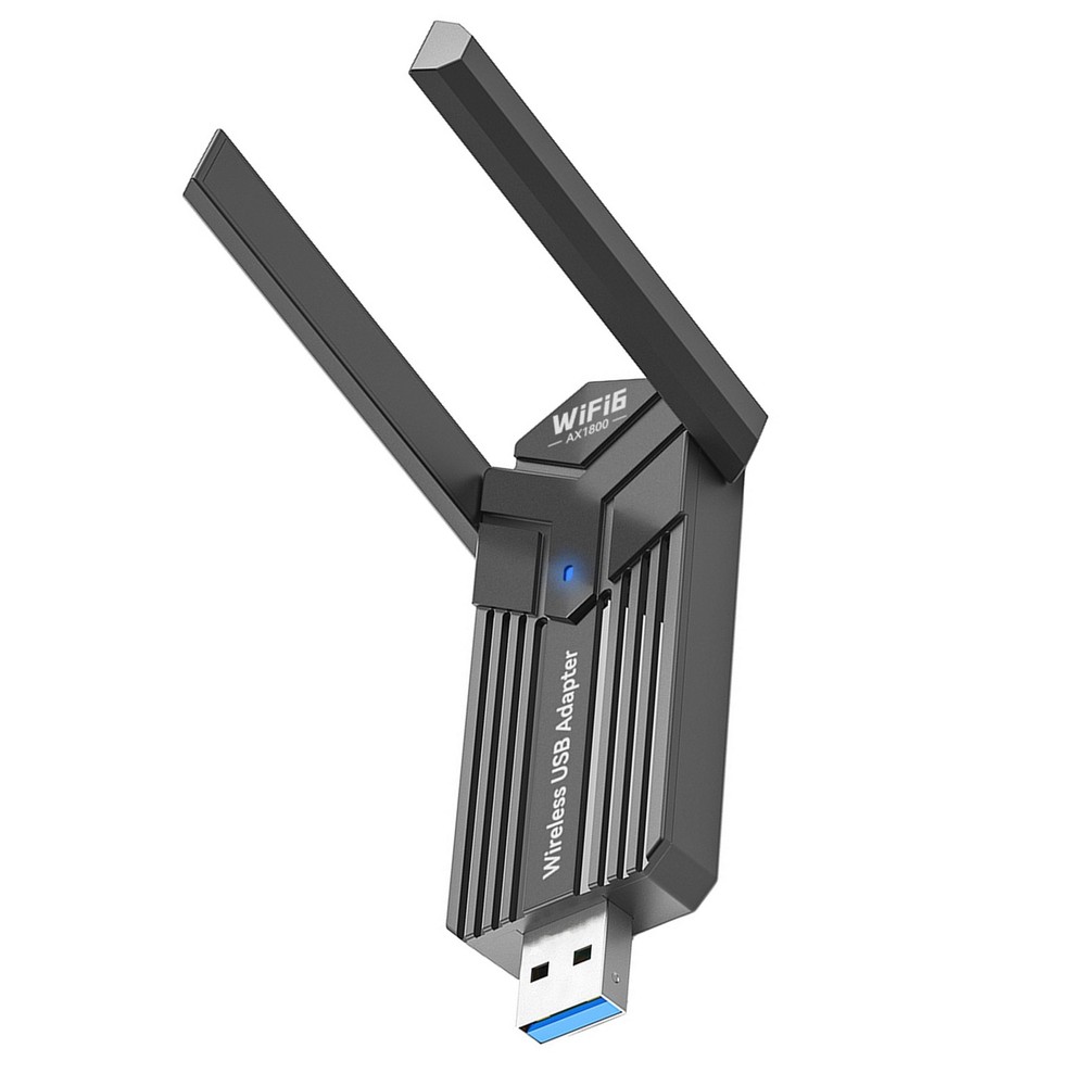 WiFi 6 USB Network Adapter AX1800 for Computer Desktop with Rotatable Antenna