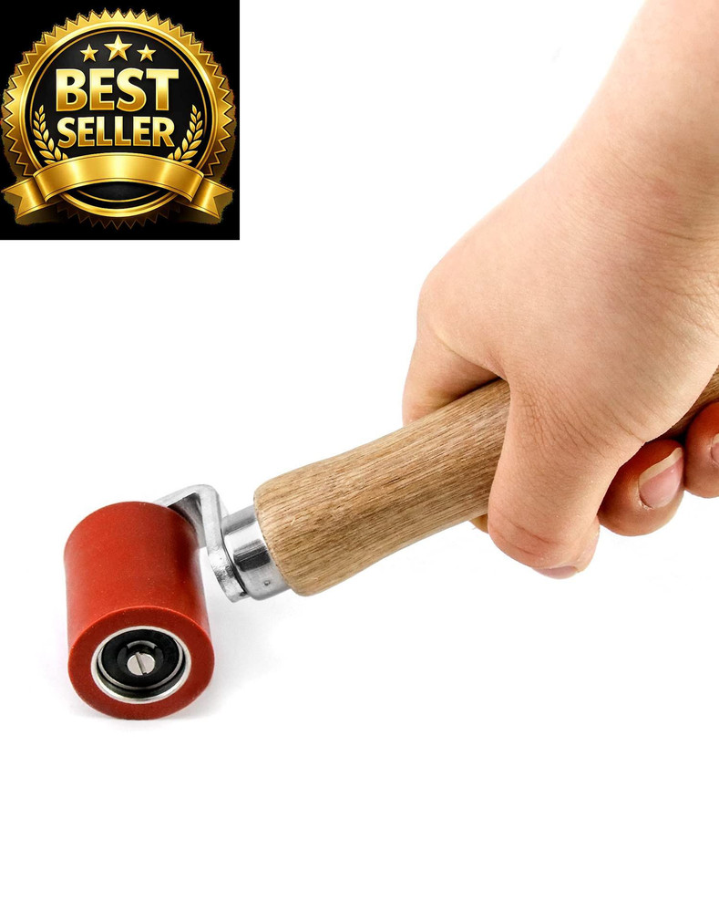 QWORK® Silicone Seam Roller, High Temperature Resistant Silicon Hand red