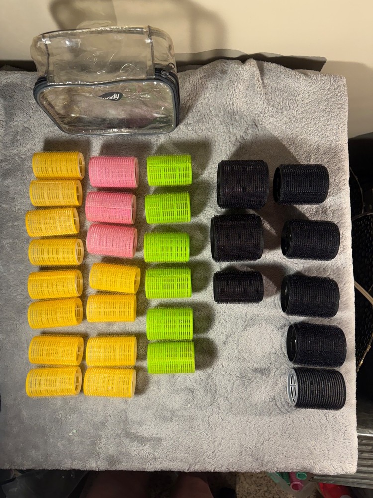Self-Grip Hair Rollers 29 Pieces Various Sizes