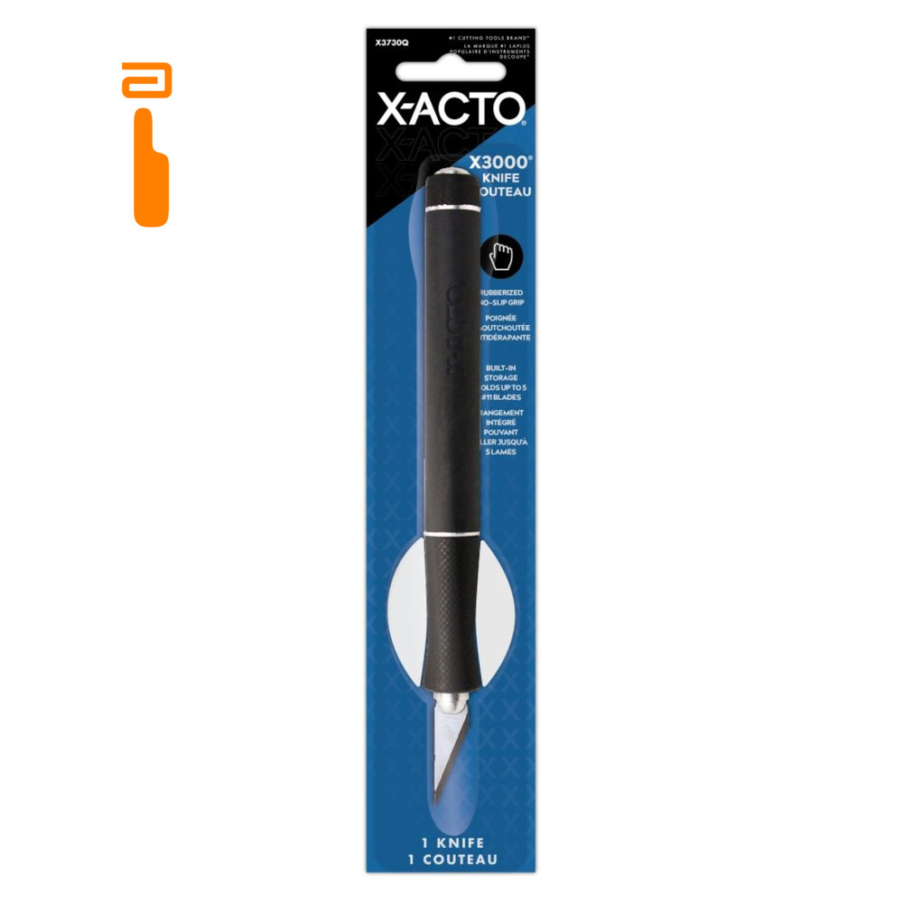 X-ACTO Rubber-Barrel Hobby Knife, X3000 Includes Three 1-Pack, Black