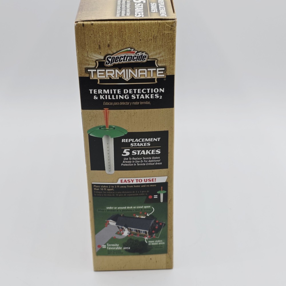 Terminate Termite Killing Stakes (5-Count) Trap Bait Insect Killer Bug Home Pest
