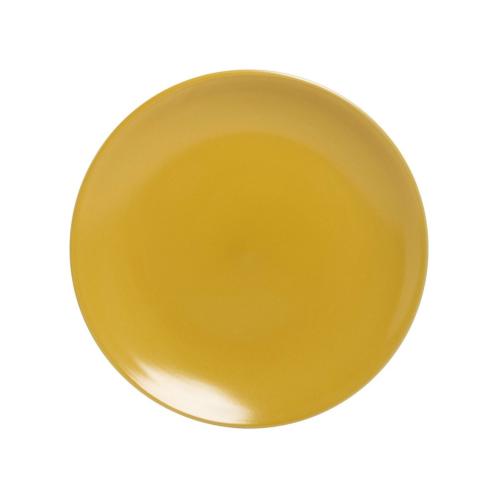 6 Set Wazee Matte Coupe Dinnerware Salad Plate Yellow Kitchen Tableware