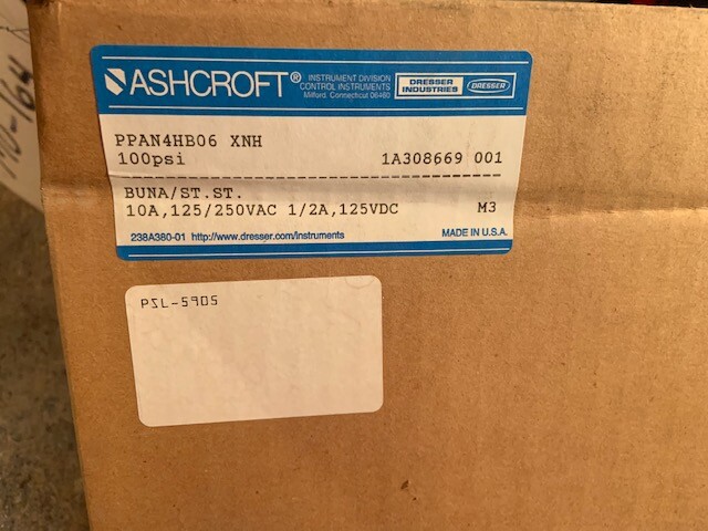 Ashcroft PPAN4HB06 XNH Pressure Switch