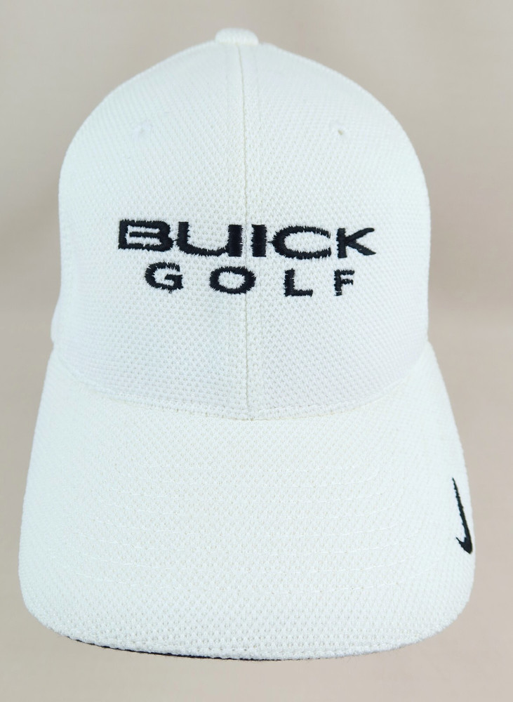 Nike BUICK GOLF Dri-Fit Cap Hat White FlexFit Small / Medium
