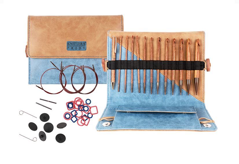 Ginger 6" Interchangeable Afghan/Tunisian Crochet Hook Set KnitPro