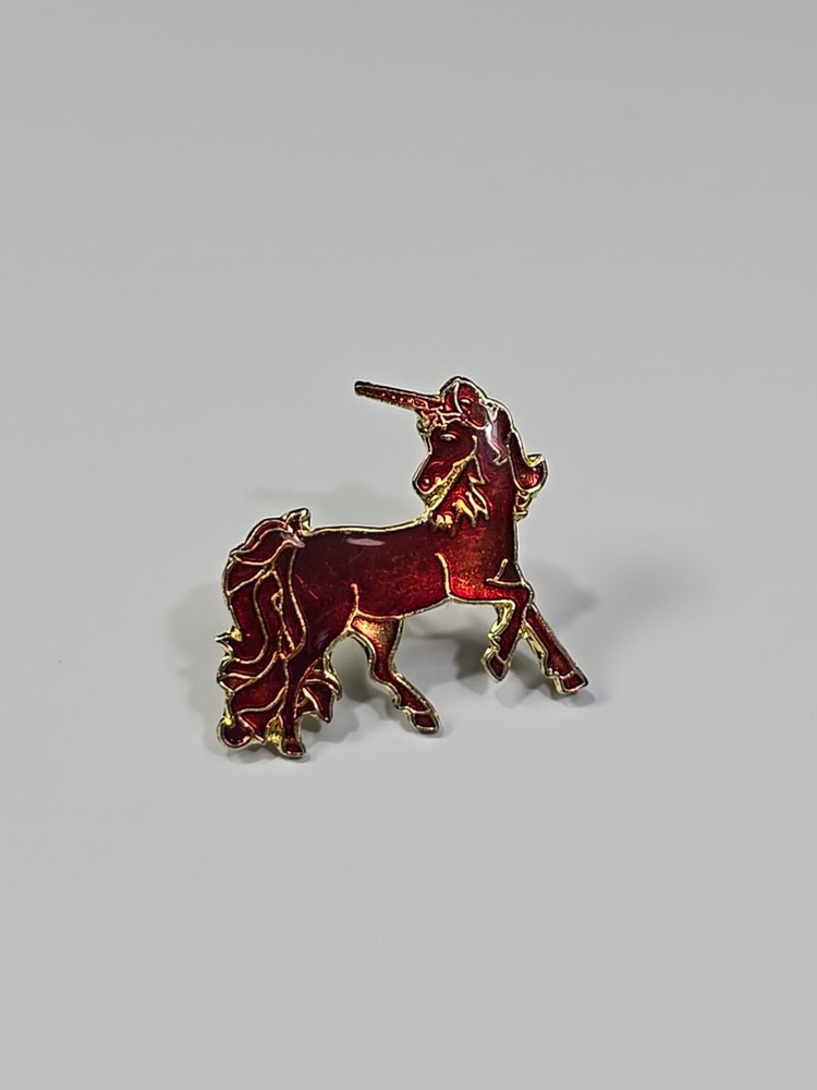 Red Unicorn Lapel Pin