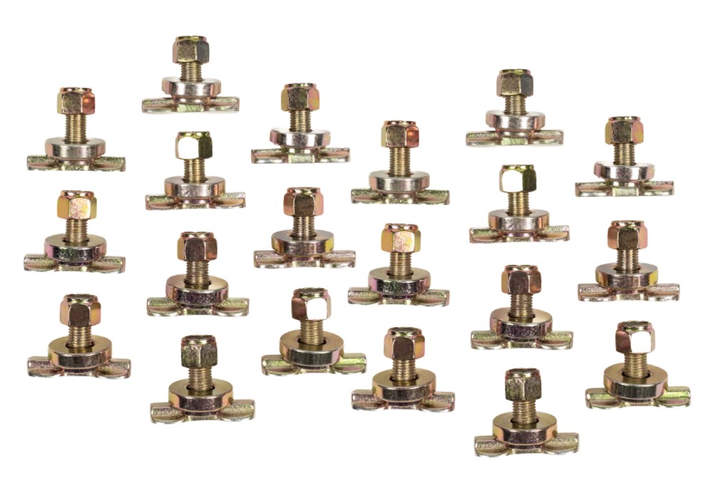 (20 Pack) L-Track Double Lug Threaded Stud Fitting