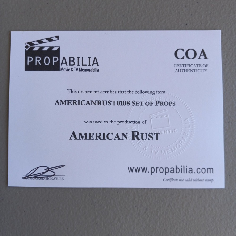 American Rust TV Show Prop Skylight Restaurant Menu Black (COA Copy)