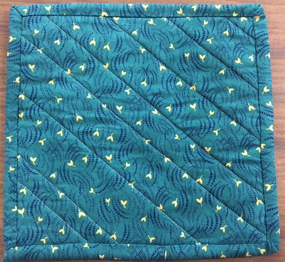 Handmade potholder, mug rug, table decoration, coffee table decor - CUTE!