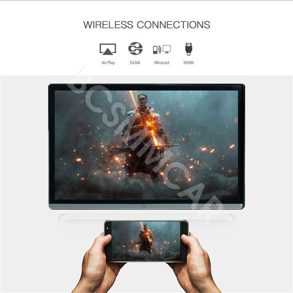 4K Car Rotatable Headrest Video Player With WiFi Bluetooth Android 12 Octa-core
