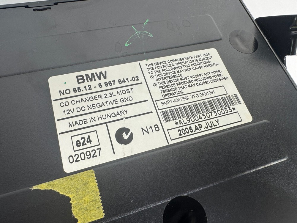 2008-2013 BMW CD CHANGER DIGITAL AUDIO 6-DISC