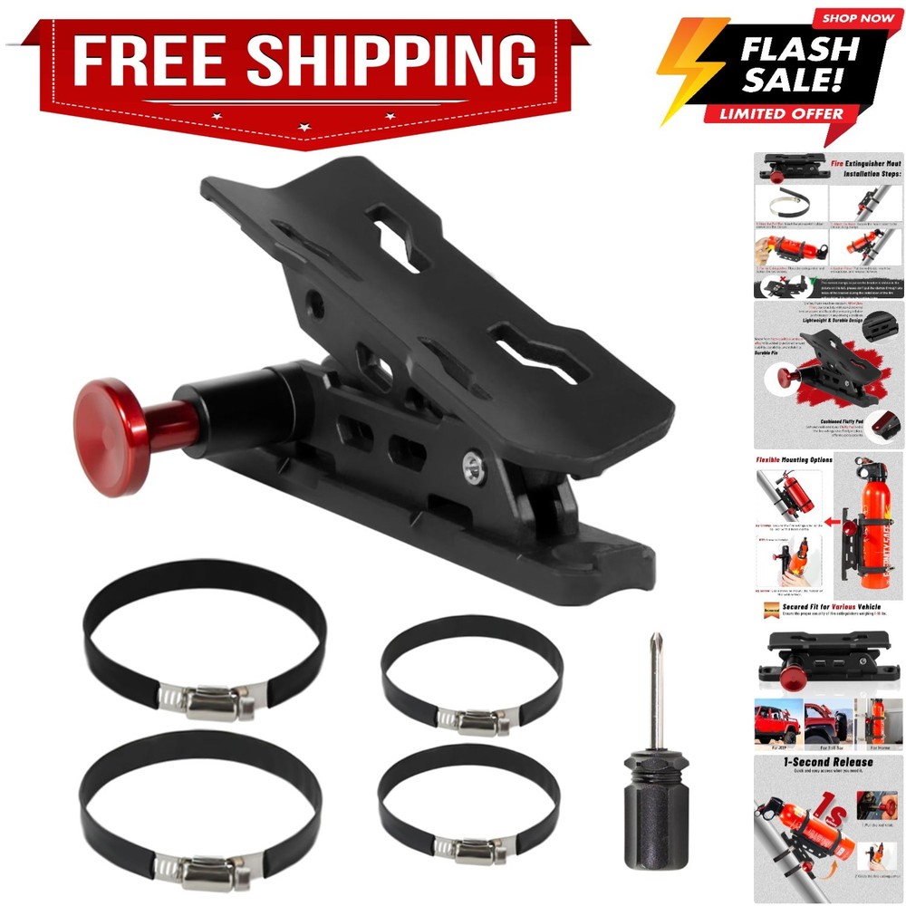 Fire Extinguisher Mount for Vehicle - Quick Release Fire Extinguisher Bracket...