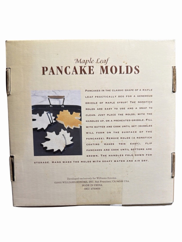 Maple Leaf Pancake Mold Set ( RARE)