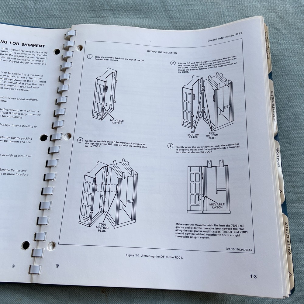 1983 TEKTRONIX DF2 Display Formatter Instruction Manual Vintage Computer Tools