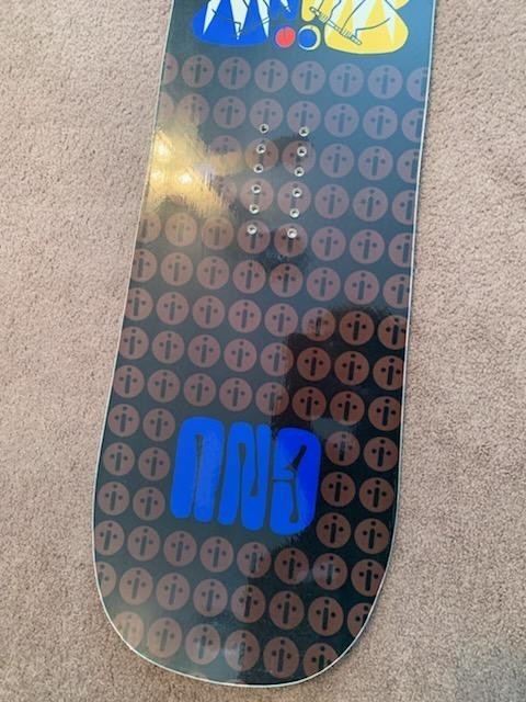 GNU- Headspace- Snowboard- 2021-Colors-Multi. Blue/Black - Stickers Still On
