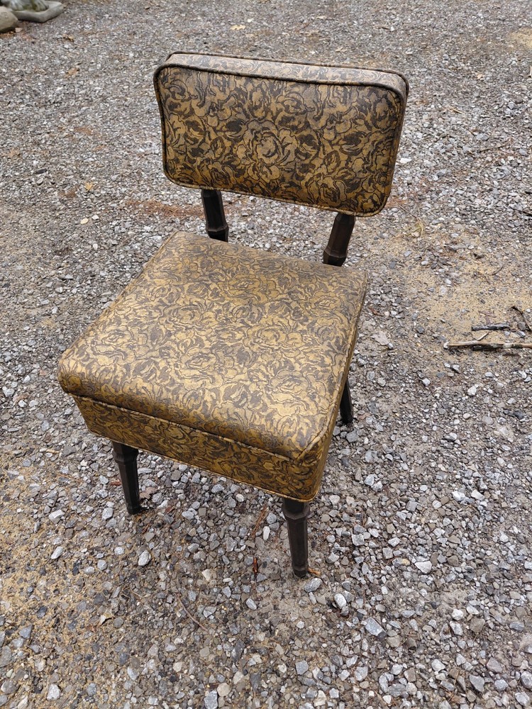 Vintage Sewing Stool With Storage Under Seat