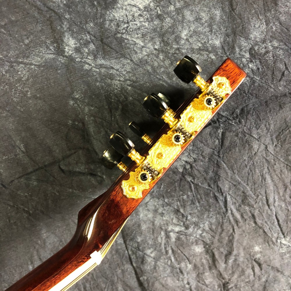 39" Cherry Solid Spruce OOO Type Acoustic Guitar Abalone Ebony Fingerboard