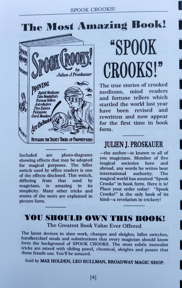 Spook Crooks! by Julien J. Proskauer