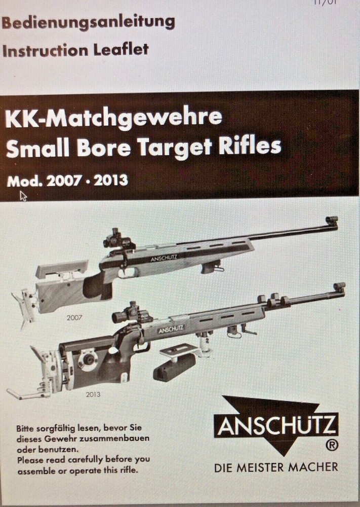 ANSCHUTZ NORTH AMERICAN FIREARMS Owners Operators User Manual