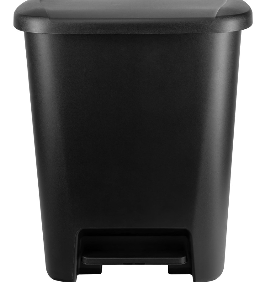 Hefty Kitchen Trash Can, 20.1 Gallon Plastic Step Garbage Bin with Foot Pedal Li