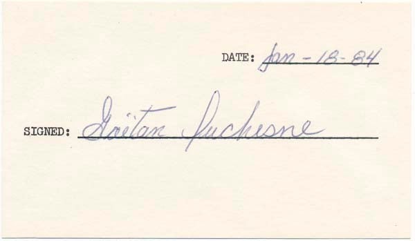 Gaetan DUCHESNE / Signature Signed