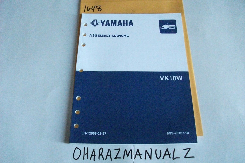 2007 YAMAHA VK10W Assembly Manual