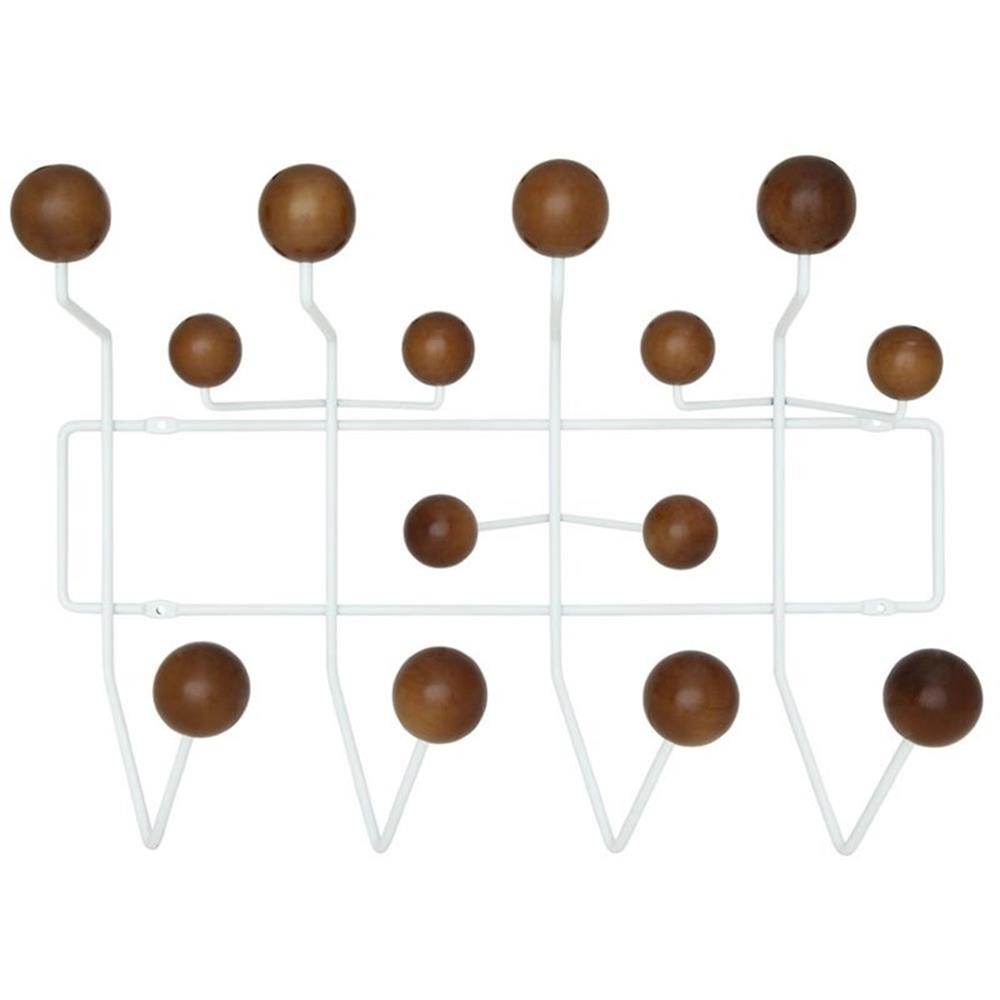 Hawthorne Collection Wall Mount Coat Rack in Walnut