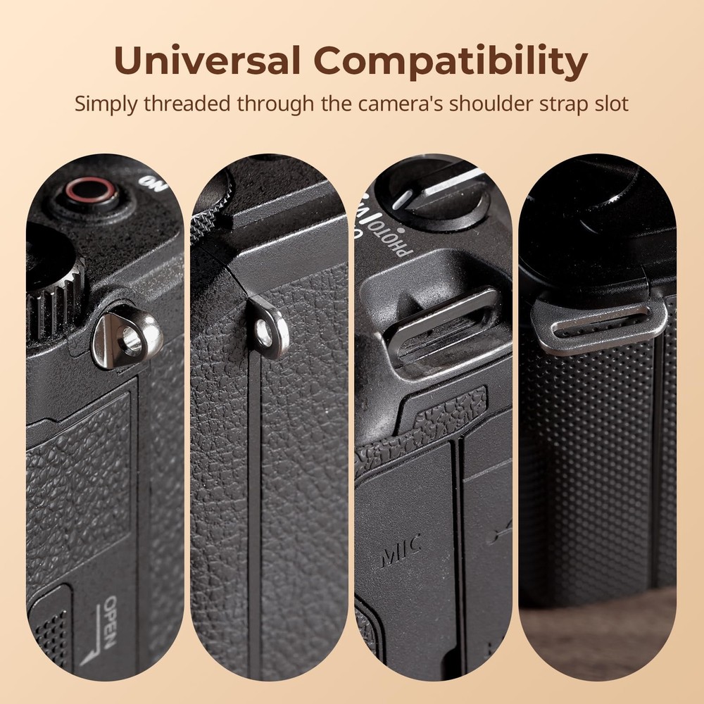 SMALLRIG Universal Leather Camera Shoulder Strap for DSLR Brown, Brown