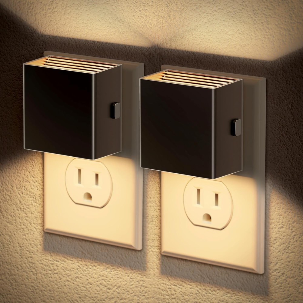 JandCase Night Light, Automatic Lights Plug into Wall, 2 Pack, 3000K-1