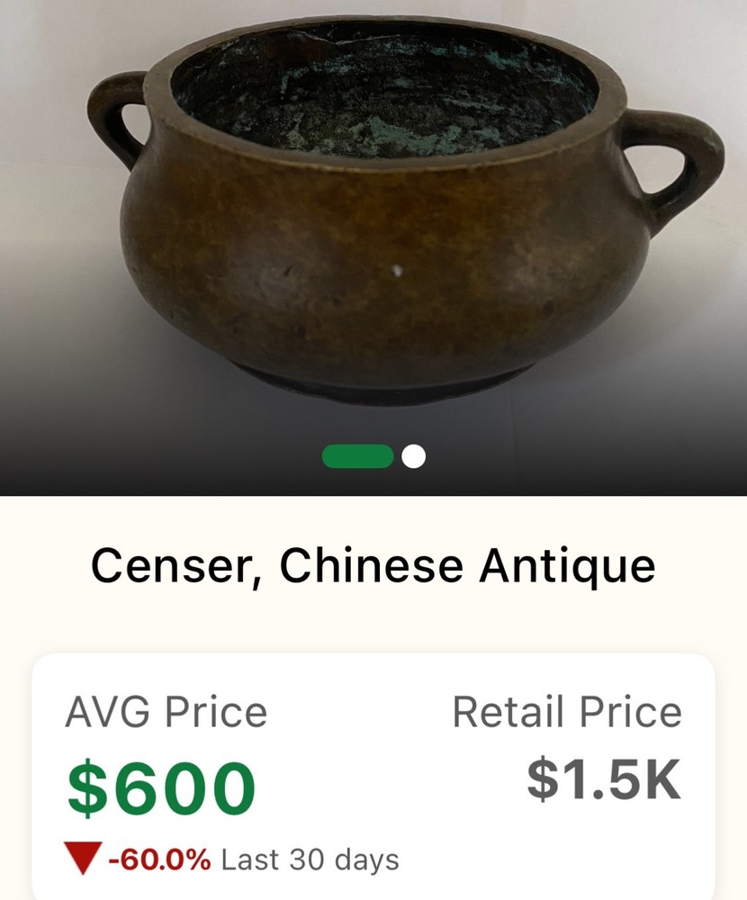 antique bronze censer